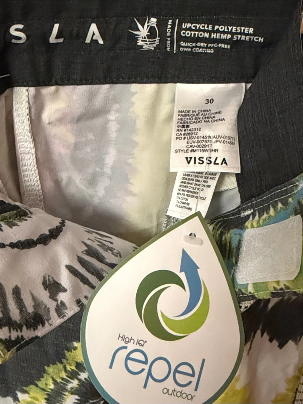 NWT VISSLA Men's Tie-Dye Board Shorts — Yellow, Blue, Pink, Black